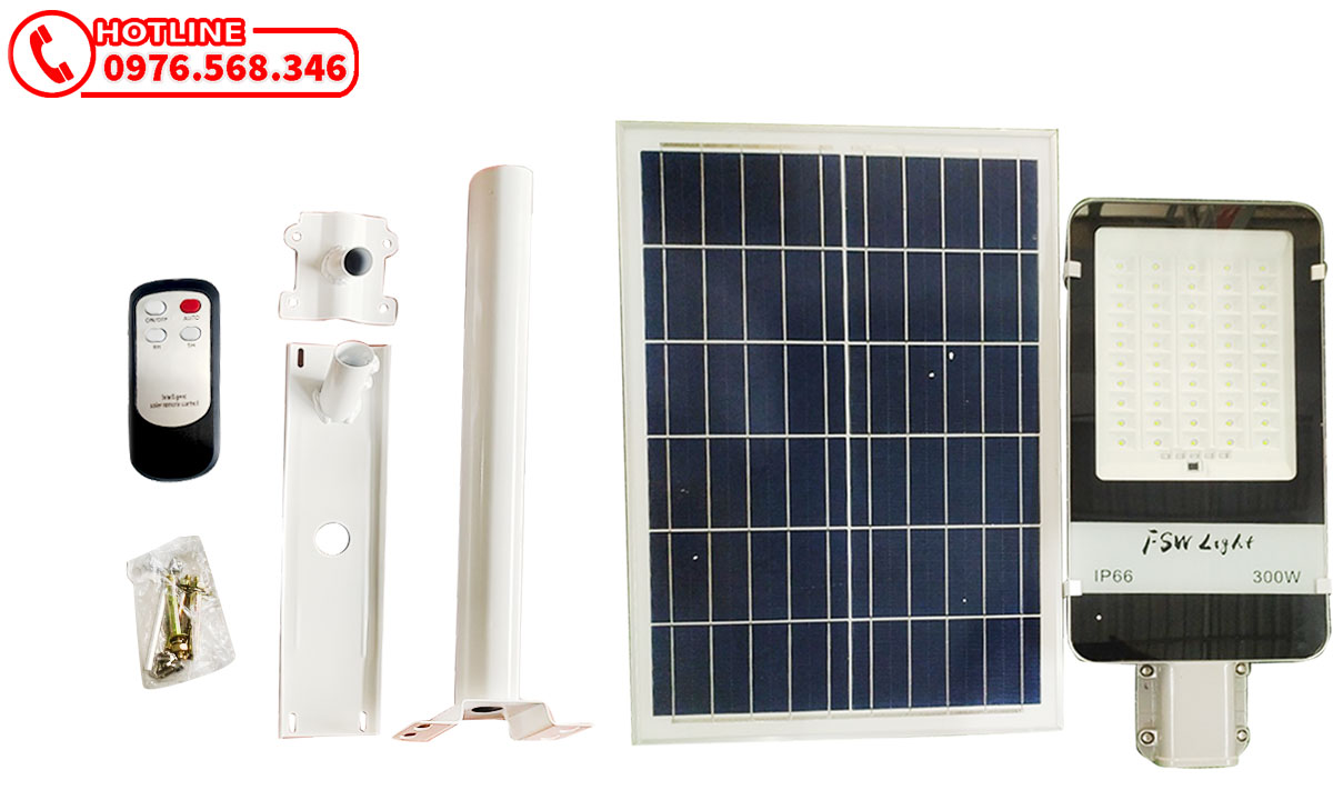 đèn đường năng lượng mặt trời 300w cao cấp Roiled FSW-300W siêu sáng